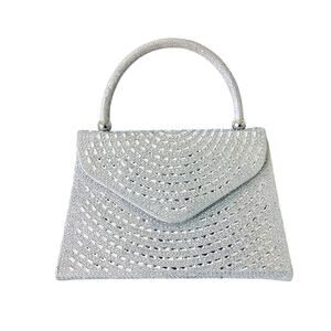 Silver Glitter Evening Clutch
